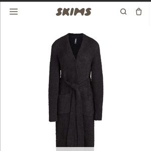 Skims Black Cozy Robe L/XL